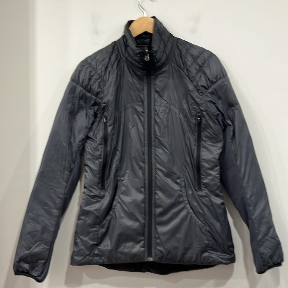 Lululemon Run:Turn Around Goose Down Puffer Jacket Black Grey Size S - Picture 14 of 16